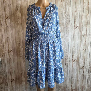 Steve Madden Dress Size S Blue Floral